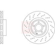 Apec 2 x Perforated/Vented Brake Discs fits Mercedes-Benz Sl 2012-2020
