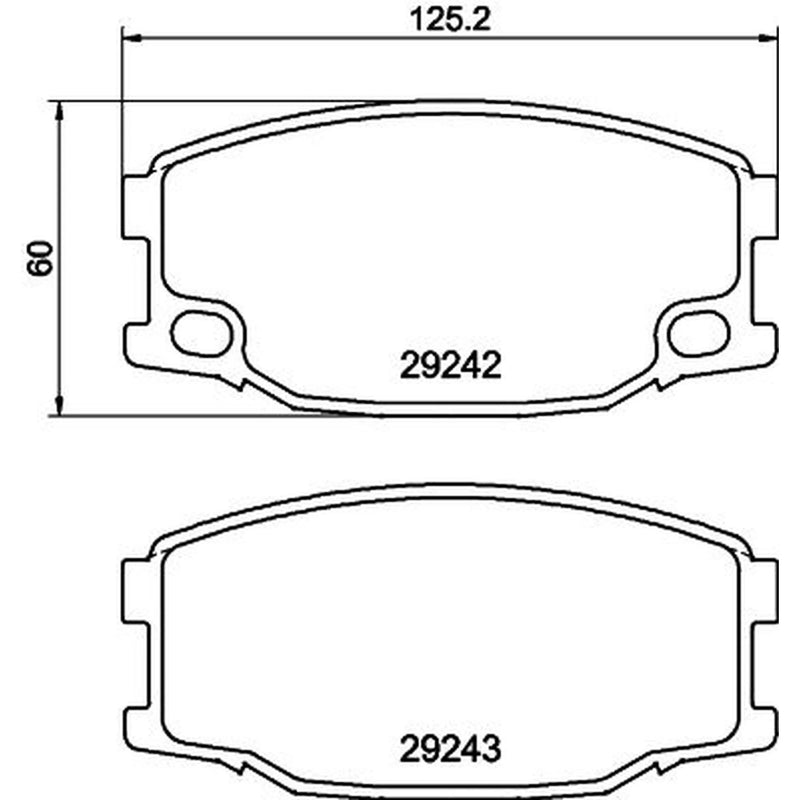 DON Front Brake Pad Set fits Fuso (Mitsubishi) Rosa 2007 on