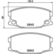 Mintex Front Brake Pad Set fits Fuso (Mitsubishi) Rosa 2007 on