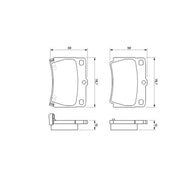 Bosch Front & Rear Pads fits Mitsubishi Shogun Sport III 2015 on 2.4