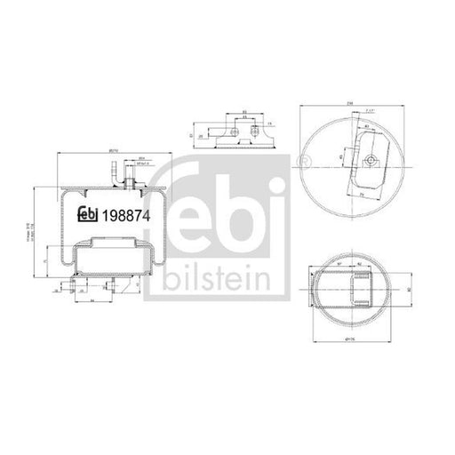 Febi Air Suspension Bellow Front Right 198874