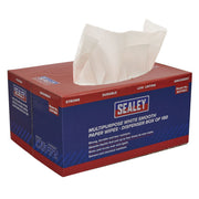 Sealey Multipurpose Paper Wipes in Dispenser Box Smooth White 73gsm 150 Sheets Sealey - Dynamic Drive