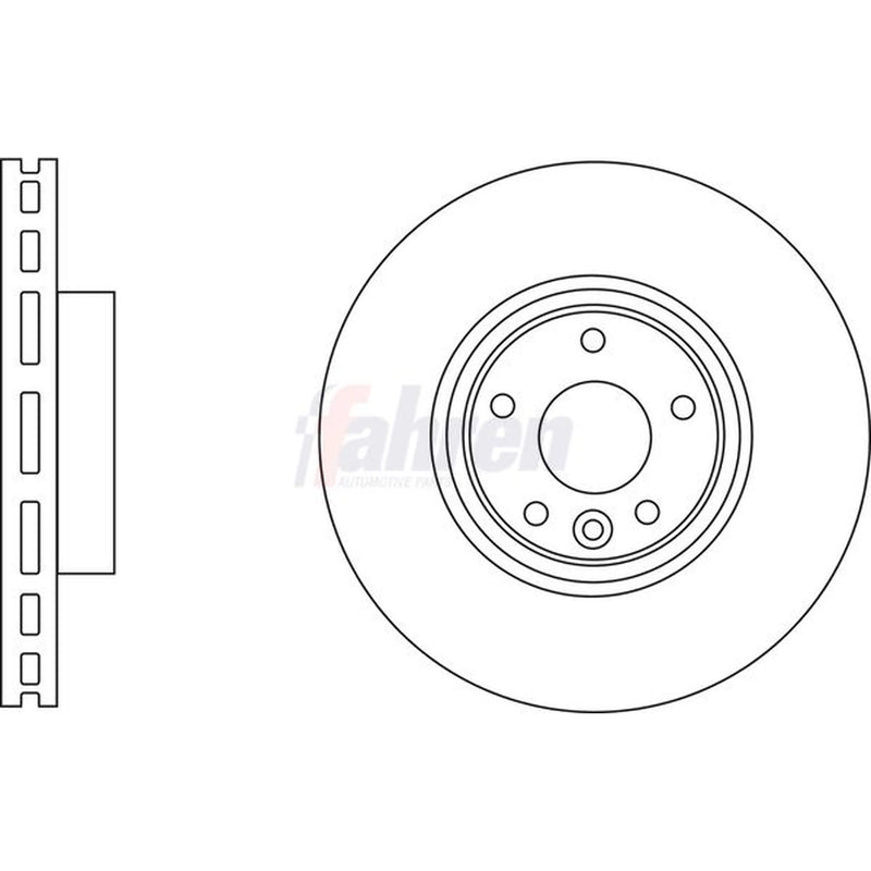 Fahren Front Brake Vented Discs & Pads fits Jaguar Xe 2015 on 2.0