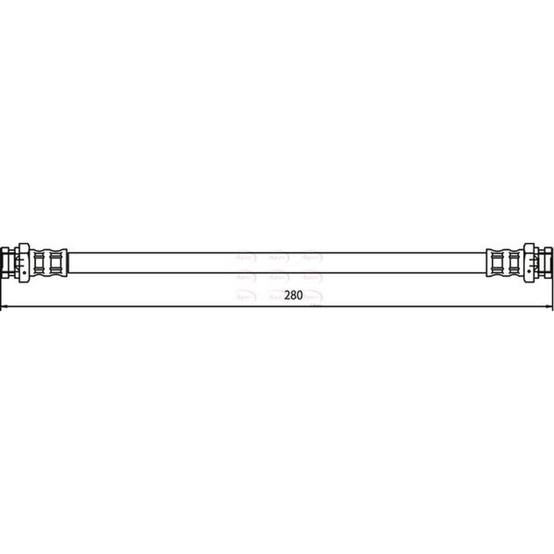 Apec Brake Hydraulic Hose Line Rear fits Mazda 323 F/P 1998-2004 1.3 1.4 1.5 2.0