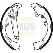 NAPA Brake Shoe Set Axle Kit fits Toyota Hilux Vigo VII Pickup 2004-2015 2.5 3.0