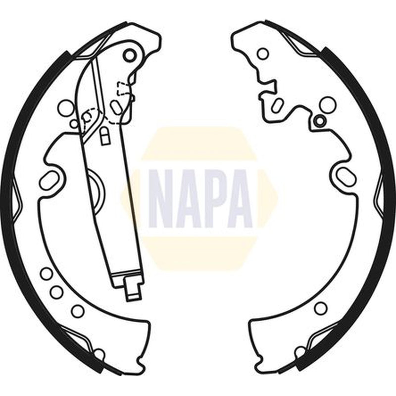 NAPA Brake Shoe Set Axle Kit fits Toyota Hilux Vigo VII Pickup 2004-2015 2.5 3.0