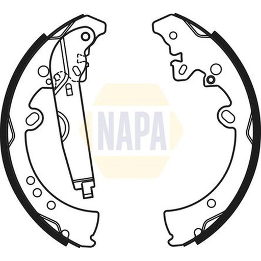 NAPA Brake Shoe Set Axle Kit fits Toyota Hilux Vigo VII Pickup 2004-2015 2.5 3.0