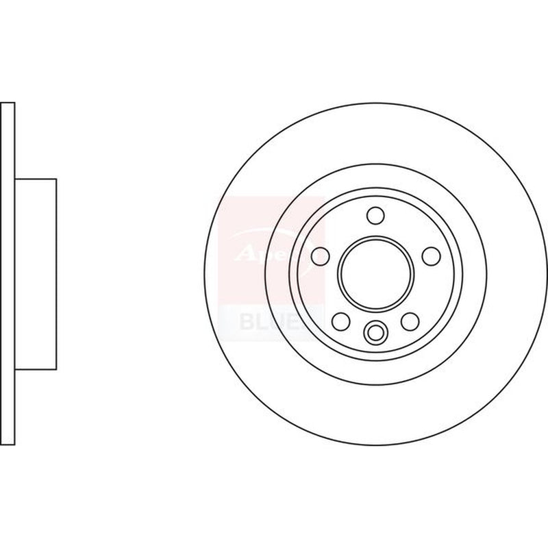 Apec Rear Brake Solid Discs & Pads fits Land Rover Range Rover Evoque 2011-2019