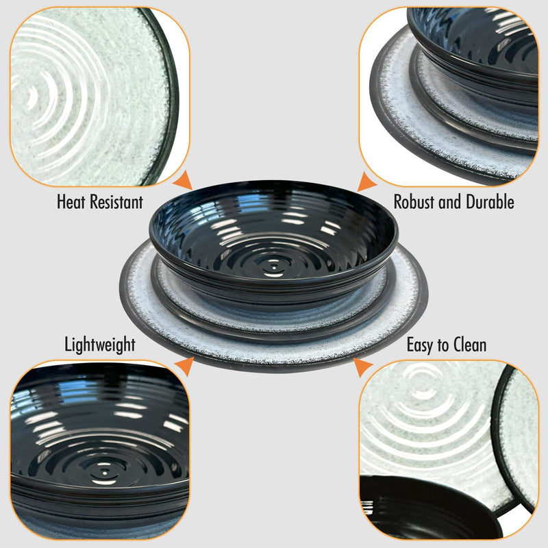 MDS1203 Liberty Sicily 12 Piece Melamine Dinner Set LL1378 Liberty Leisure UK - Dynamic Drive