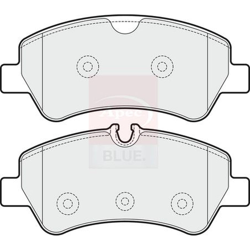 Apec Rear Brake Pad Set fits Ford Tourneo Custom V362 Bus 2012-2023 1.0 2.0 2.2