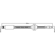 Juratek Brake Hydraulic Hose Line Front fits Citroën C8 2002 on 2.0 2.2