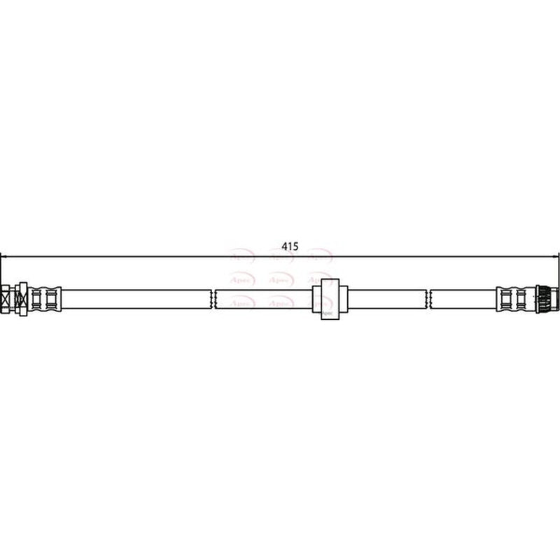 Apec Brake Hydraulic Hose Line Rear Left fits Renault Kangoo 1997-2018