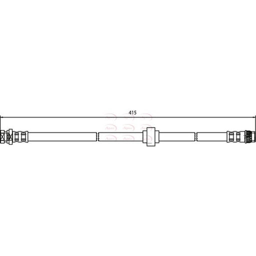 Apec Brake Hydraulic Hose Line Rear Left fits Renault Kangoo 1997-2018
