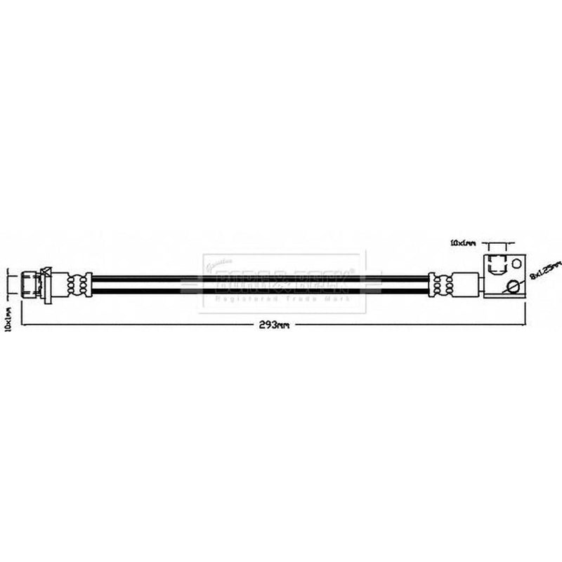 Borg & Beck Brake Hydraulic Hose Line inner BBH8339