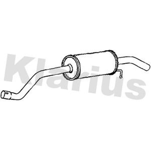 Klarius Box With Tail Pipe Rear fits Skoda Fabia III 2014-2022 1.0