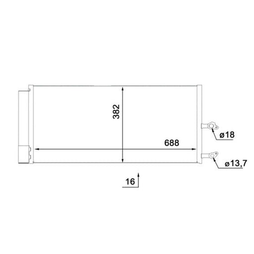 Mahle Air Conditioning Condenser fits Volvo XC90 II 2014-2022