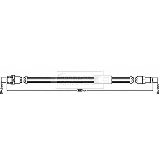 Borg & Beck Brake Hydraulic Hose Line Rear Right BBH8409
