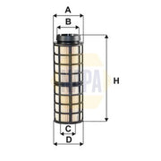 NAPA Fuel Filter Element fits Iveco Daily VI 2014 on