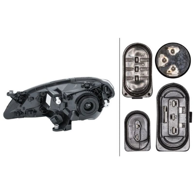 Hella Headlight Headlamp H4 Right fits Seat Mii 2011-2020 1.0