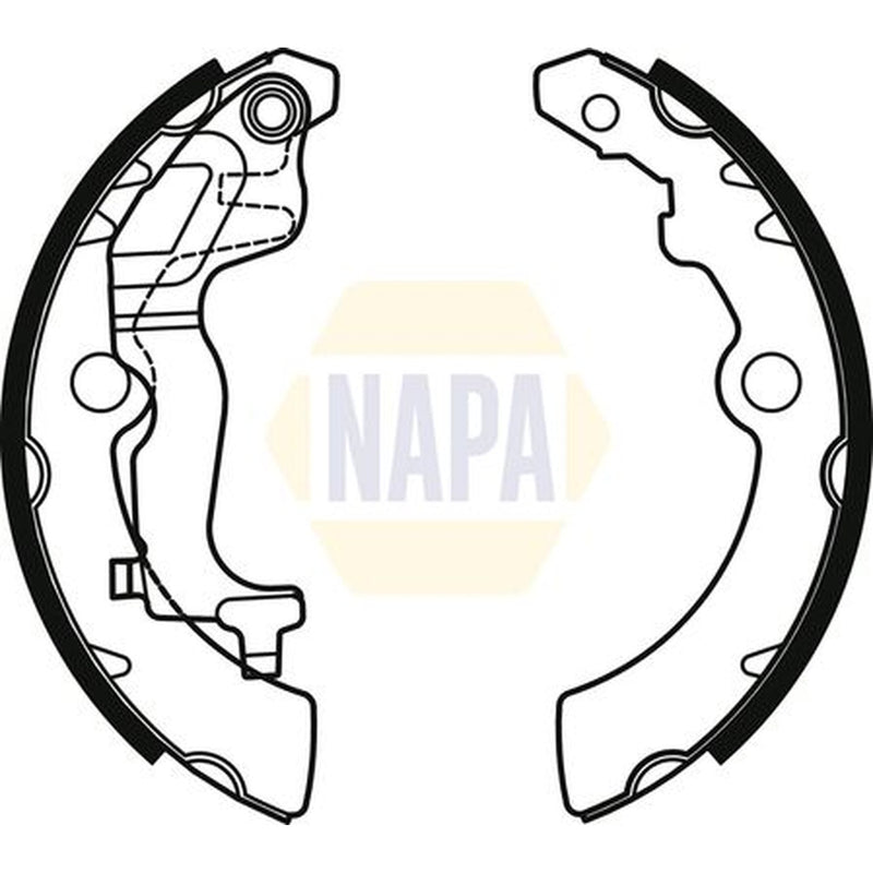 NAPA Brake Shoe Set Axle Kit fits Nissan Pixo 2009 on 1.0