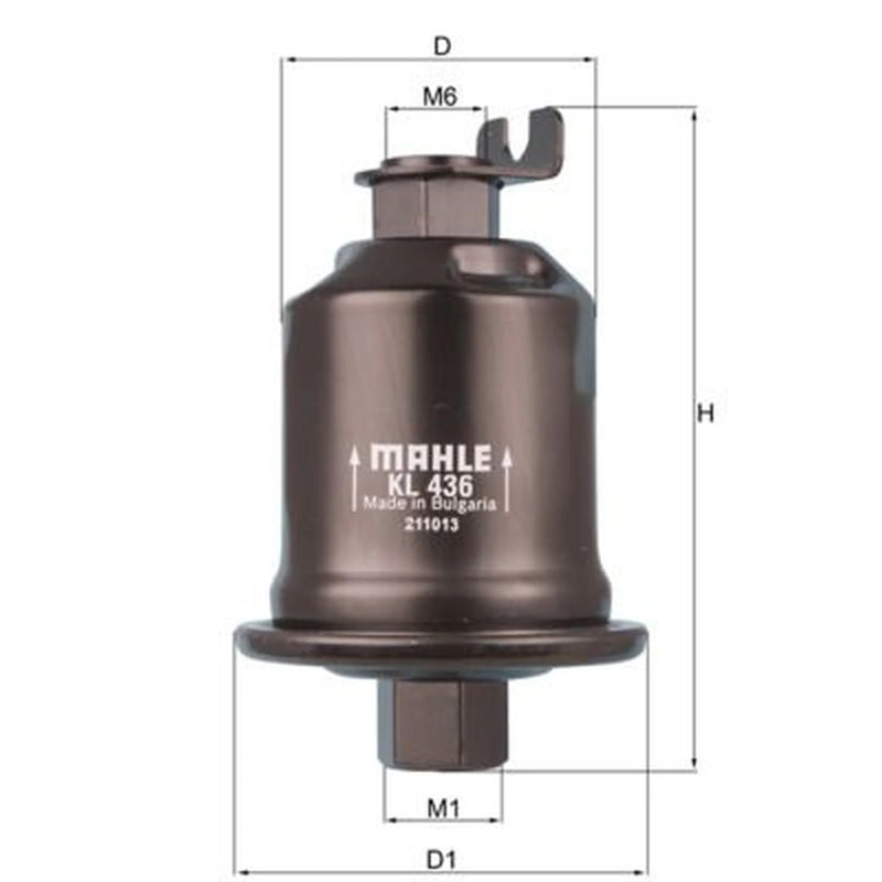 Mahle Fuel Filter Element fits Mitsubishi Carisma 1995-2006 1.6 1.8