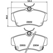 Mintex Front Brake Pad Set fits Chrysler Pt Cruiser 2000-2010 1.6 2.0 2.2 2.4