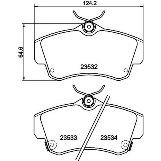 Mintex Front Brake Pad Set fits Chrysler Pt Cruiser 2000-2010 1.6 2.0 2.2 2.4