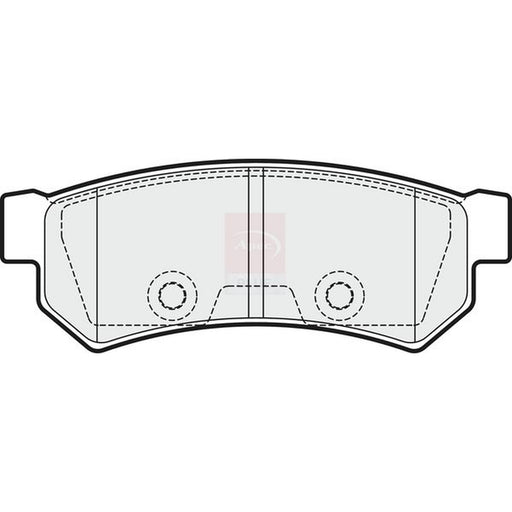 Apec Rear Brake Pad Set fits Chevrolet Lacetti 2005-2013 1.4 1.6 1.8