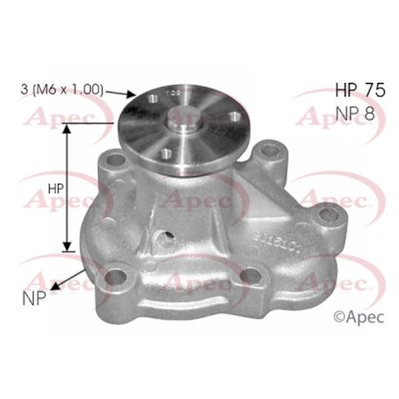 Apec Engine Cooling Water Pump fits Chevrolet Cruze 2012-2015 1.7