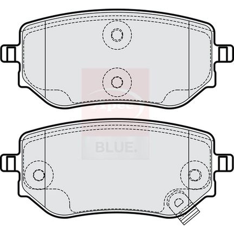 Apec Rear Brake Pad Set fits Mercedes-Benz X-Class 2017-2020