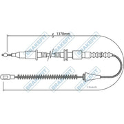 Apec Handbrake Cable Left Rear BBC3463