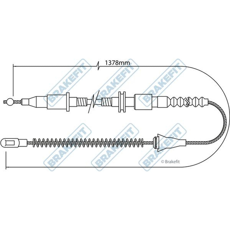 Apec Handbrake Cable Left Rear fits Opel Combo Box Body/Mpv 1994-2001 1.4