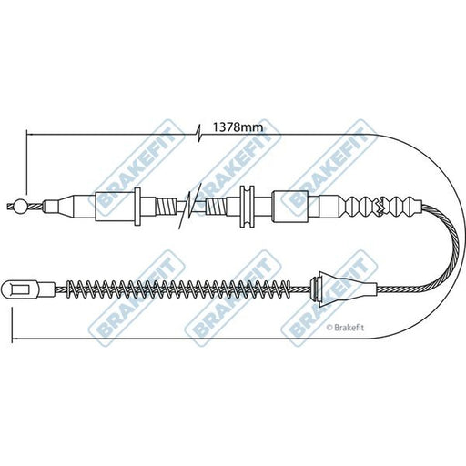 Apec Handbrake Cable Left Rear fits Opel Combo Box Body/Mpv 1994-2001 1.4