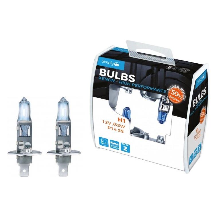 2x H1 Car Headlamp Upgrade Bulb 50% Brighter Headlight Performance Simply  - Dynamic Drive