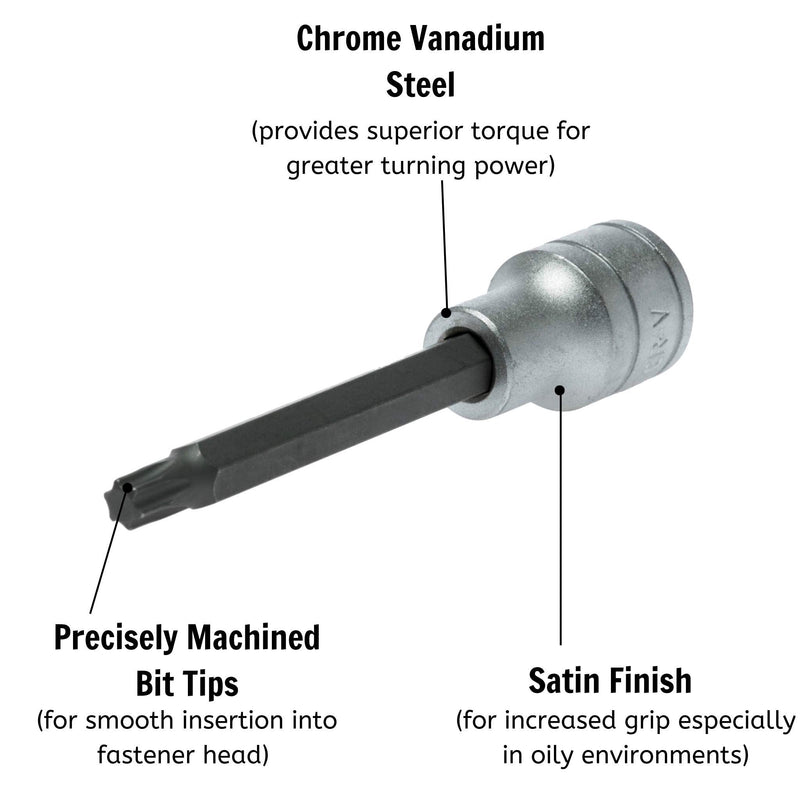 Teng Tools 1/2" Long TX Bit Socket TX27 Teng Tools - Dynamic Drive