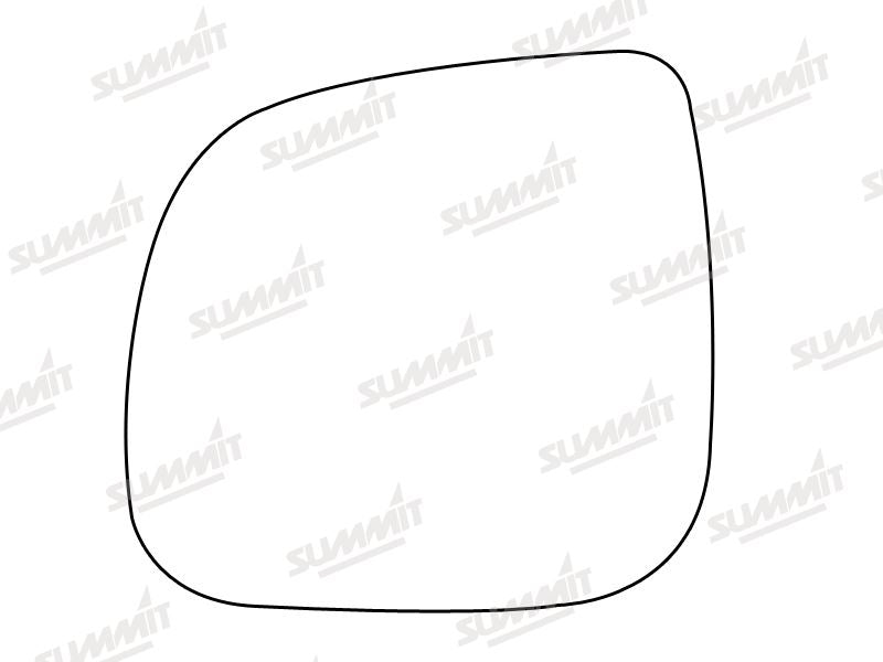 Summit Heated Base Plate With Commercial Mirror Glass fits VW Transporter T6 LHS Summit - Bars 4 Cars