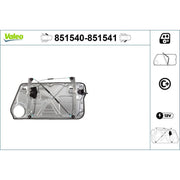Valeo Electric Window Regulator Lifter Right Front 851541