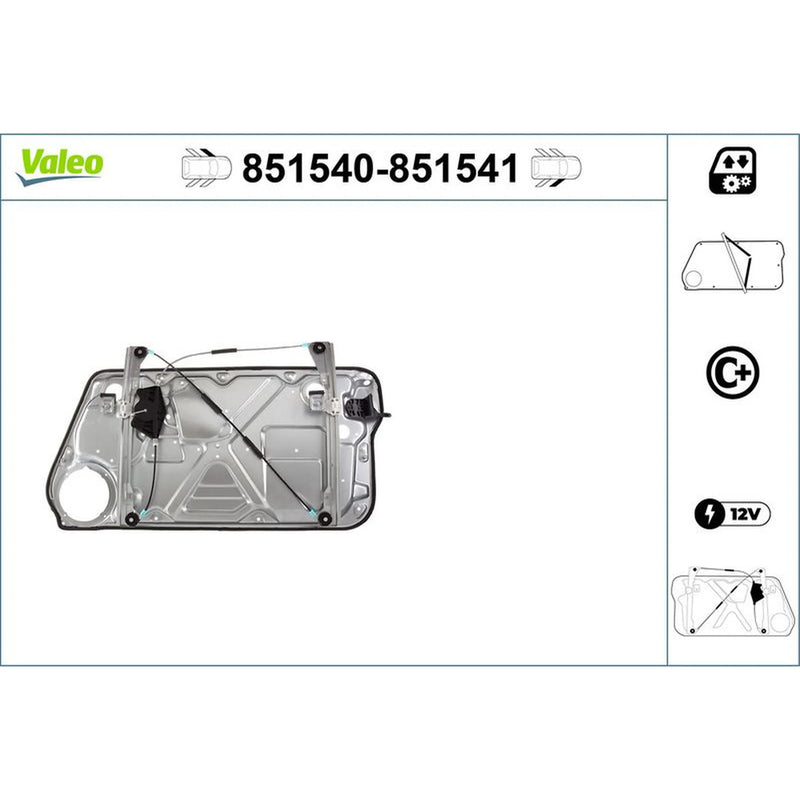 Valeo Electric Window Regulator Lifter Left Front 851540