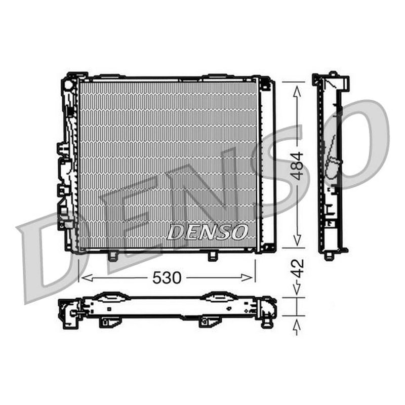 Denso Engine Radiator fits Mercedes-Benz 124 1984-1993