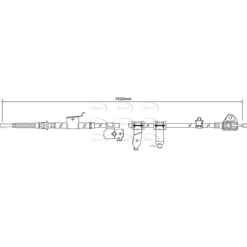 Apec Handbrake Cable Right Rear CAB1541