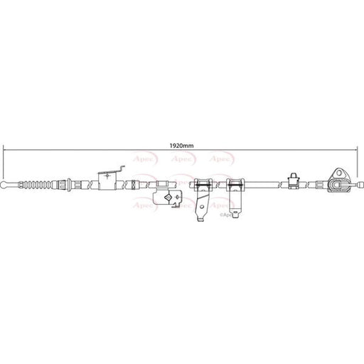 Apec Handbrake Cable Right Rear CAB1541