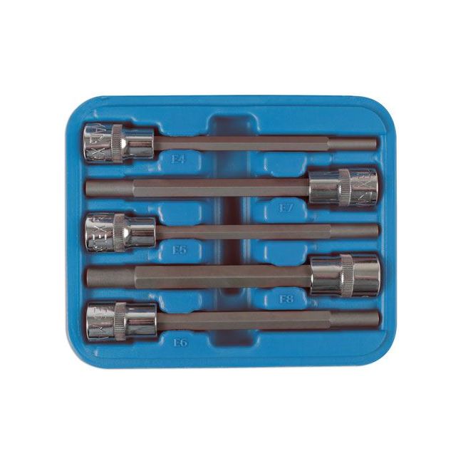 Laser Long Series Star Socket Set 3/8"D 5pc 6782 Laser - Dynamic Drive