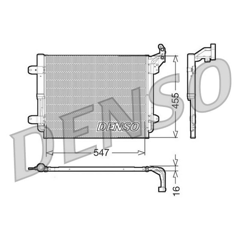 Denso Air Conditioning Condenser fits VW Tiguan 2007-2018 1.4 2.0
