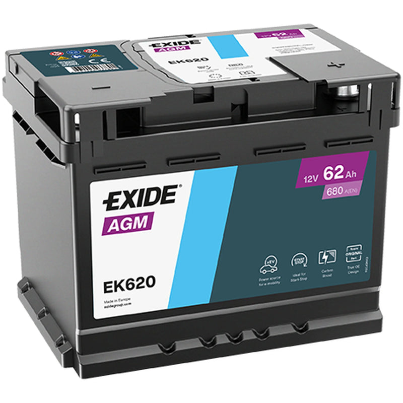 Exide Battery 12V 62Ah 680A EK620