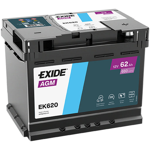 Exide Battery 12V 62Ah 680A EK620