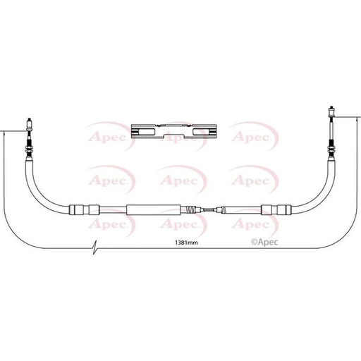 Apec Handbrake Cable Front CAB1223