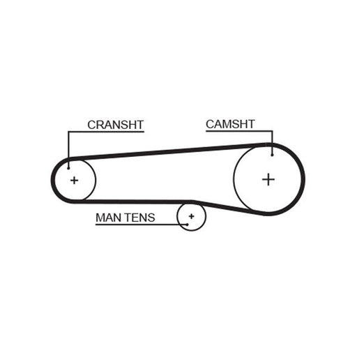 Gates Timing Belt Cambelt 107 Teeth fits Lancia Gamma 1977-1986