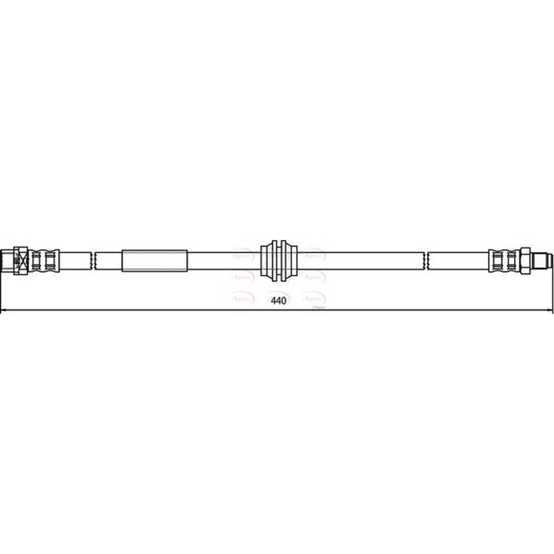 Apec Brake Hydraulic Hose Line Rear fits Mini Mini 2001-2015