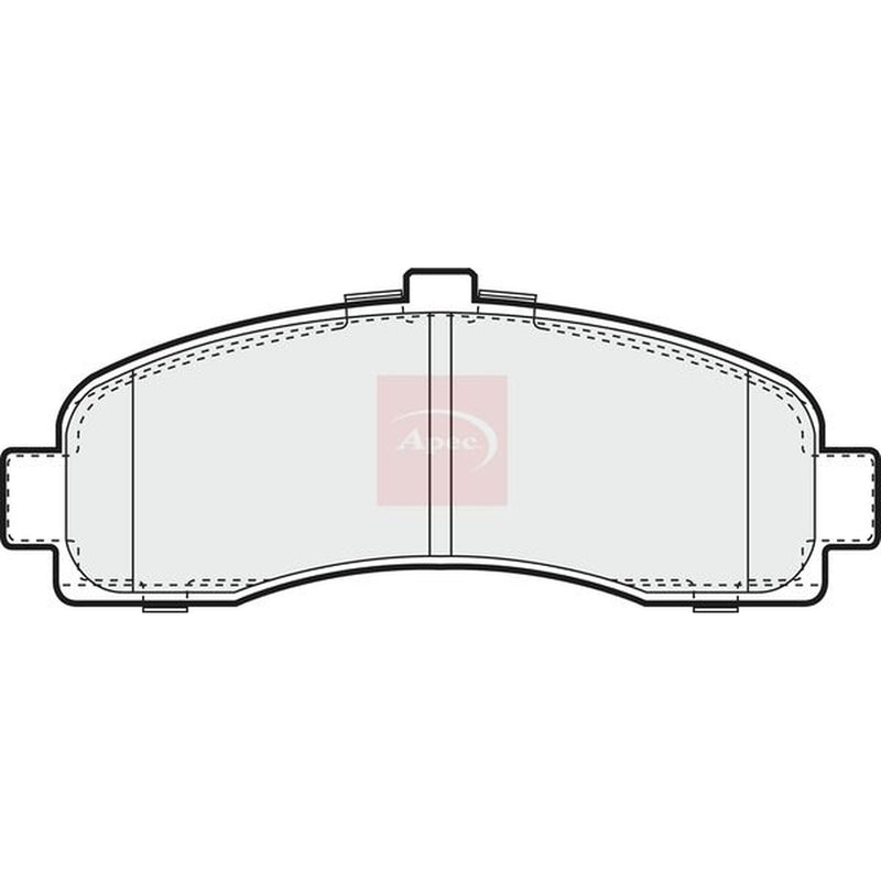 Apec Front Brake Pad Set fits Nissan Micra II 1992-2003 1.0 1.3 1.4