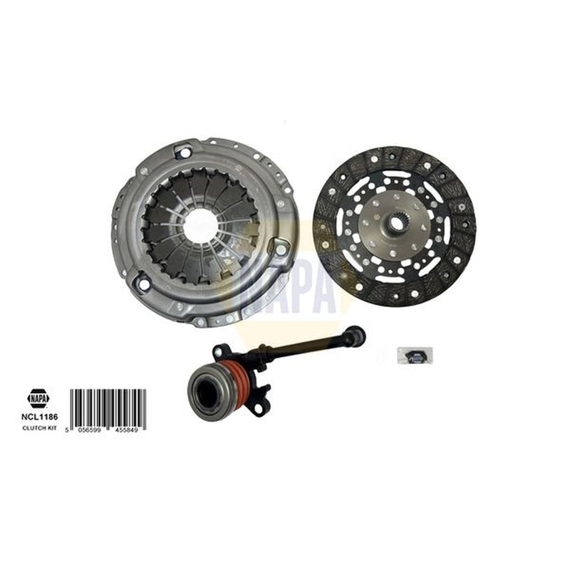 NAPA Clutch Kit Set 3pc fits Nissan Qashqai I 2007-2013 2.0